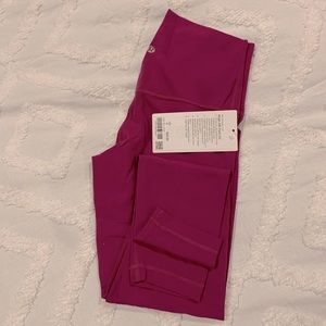 Lululemon align 25” pant deep fuchsia size 6 NWT
